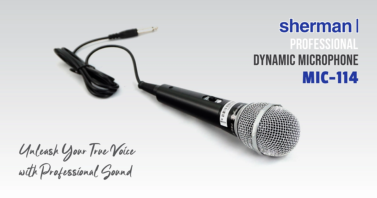 ไมโครโฟนสาย สำหรับร้องพูด รุ่น MIC-114