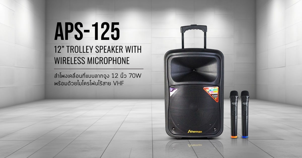 ลำโพงล้อลากมีแบตในตัว APS-125