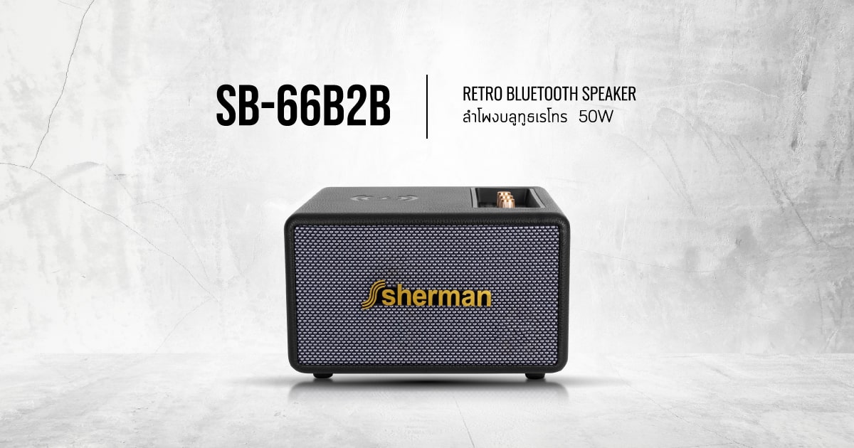 ลำโพงบลูทูธ สไตล์อเมริกัน SB-66B2BB