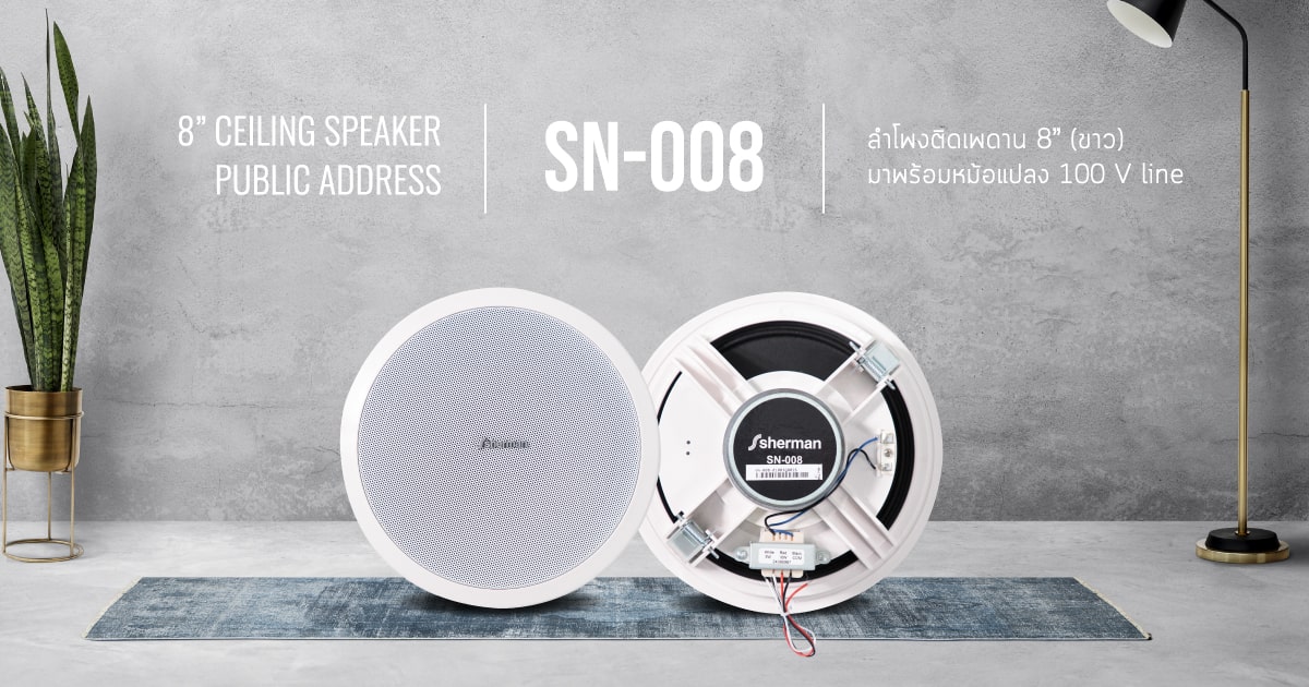 ลำโพงติดเพดาน 8 นิ้ว SN-008