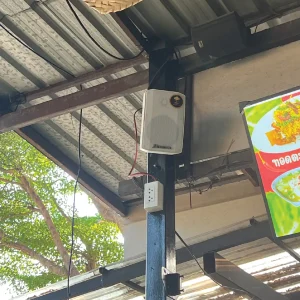งานติดตั้งระบบเสียงตามสาย ร้านแซ่บนัวร์ ครัวอีสาน